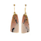 Pink Opal Agate, Diamond and Gold Earrings