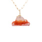 Agate and Diamonds Gold Cloud Charm