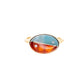 Aquamarine, Carnelian and Diamonds Equinox Intarsia Gold Ring