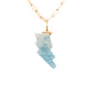 Aquamarine and Diamond Gold Bolt Mini Charm