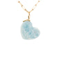 aquamarine and diamond gold heart charm