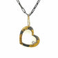 Black and Gold Keumboo Heart Pendant with Diamond