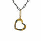 Small Black and Gold Heart Keumboo Pendant