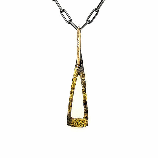 Small Black and Gold Keumboo Pendant
