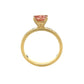Bi-color Sunstone and Diamonds Gold Ring