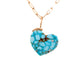 turquoise and diamond gold heart charm