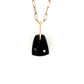 Black Onyx and Diamond Gold Pebble Charm