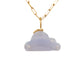 Blue Lace Agate and Diamonds Gold Cloud Charm