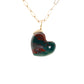 bloodstone gold diamonds heart charm