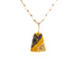 bumble bee jasper and diamond gold pebble charm