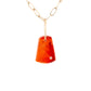 carnelian gold diamond pebble charm