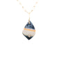 dendritic agate and diamond charm