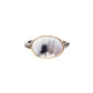 dendritic agate and diamond gold ring