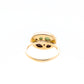Dinosaur Bone, Chrysoprase and Diamonds Equinox Intarsia Gold Ring