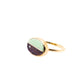 Dinosaur Bone, Chrysoprase and Diamonds Equinox Intarsia Gold Ring
