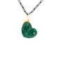 Emerald and Diamond Gold Heart Pendant