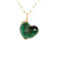 emerald gold and diamond heart charm