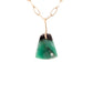 emerald gold diamond pebble charm
