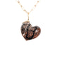fireworks obsidian and diamond gold heart charm