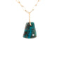 gem silica chrysocolla gold diamond pebble charm