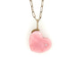 Pink Opal and Diamond Gold Heart Charm