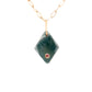 Guatemalan jade gold diamond charm 