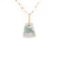 purple green jade gold diamond pebble charm