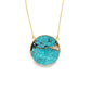 Turquoise and Diamonds Gold Kintsugi Necklace