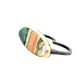 Emerald and Ocean Jasper Gold Inlay Two-finger Ring