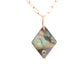 labradorite gold diamond charm
