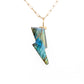 labradorite and diamond gold kintsugi bolt charm