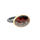 Laguna Lace Agate and Diamond Elliptical Orbit Gold Ring