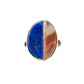 lapis and agate gold inlay ring