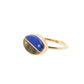 Lapis, Polychrome, and Diamonds Equinox Intarsia Gold Ring