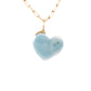 larimar and diamond gold heart charm