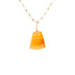 carnelian and diamond gold pebble charm