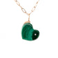malachite gold diamond heart charm