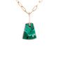 malachite gold diamond pebble charm