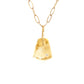 Citrine and Diamond Gold Pebble Charm