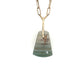 Gary Green Jasper and Diamond Gold Pebble Charm