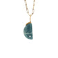 Jade and Diamond Gold Moon Charm