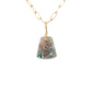 moss agate gold diamond pebble charm