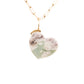 multi color jade and diamond gold heart charm