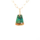 parrot wing chrysocolla gold diamond pebble charm