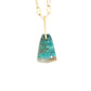 Shattuckite and Diamond Gold Pebble Charm