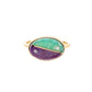 Purple Jade, Amazonite, and Diamonds Equinox Intarsia Gold Ring