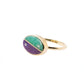 Purple Jade, Amazonite, and Diamonds Equinox Intarsia Gold Ring