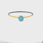 Turquoise and Diamond Gold Moon Bracelet