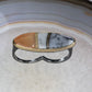 Dendritic Opal and Agate Gold Inlay Kintsugi Two-finger Ring