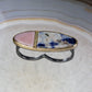 Pink Opal and Sodalite Gold Inlay Two-finger Ring